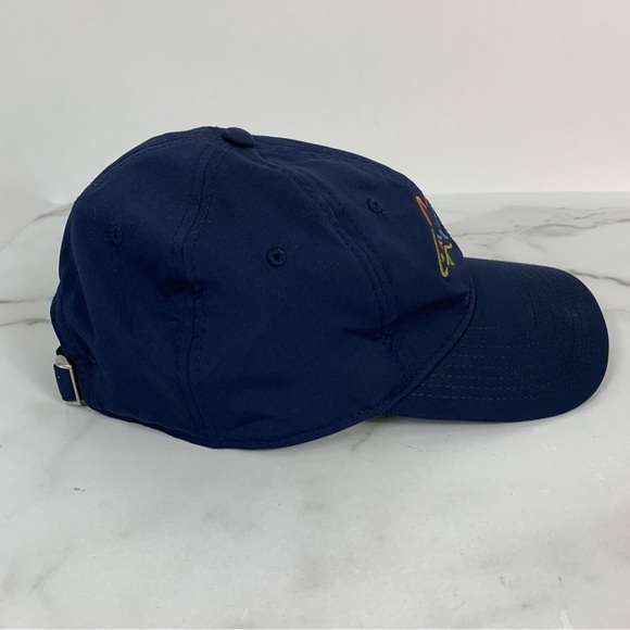 Greg Norman Mens Embroidered Shark Navy Blue Logo Golf Adjustable Cap - Picture 8 of 8